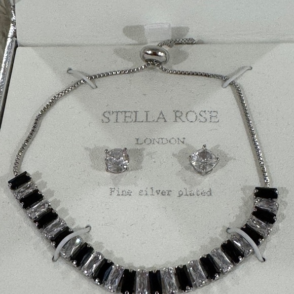 Stella Rose London Bracelet & Earring Set – Fine Silver Plated - Picture 2 of 2